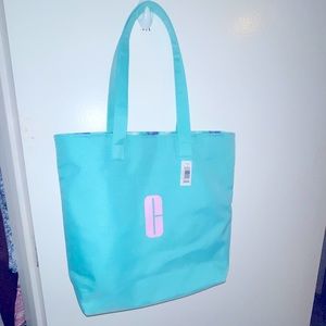 CLINIQUE TEAL AND PINK TOTE NWT!